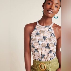 Anthropologie Lindsay Structured Halter Top
